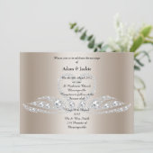 Gold Diamond SWAN ELEGANT WEDDING Kaart (Staand voorkant)