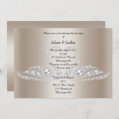 Gold Diamond SWAN ELEGANT WEDDING Kaart (Voorkant / Achterkant)