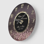 Gold Diamond Swirls 25th Bokeh Wedding Jubileum Grote Klok (Hoek)