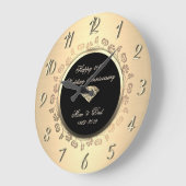 Gold Diamond Swirls 50th Wedding Jubileum Grote Klok (Hoek)