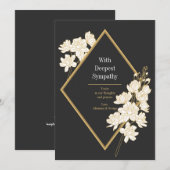 Gold Diamond Sympathy Card Feestdagenkaart (Voorkant / Achterkant)