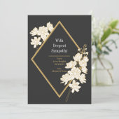 Gold Diamond Sympathy Card Feestdagenkaart (Staand voorkant)