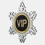 Gold Diamond VIP Kerstmis Tin Sneeuwvlok Ornament (Rechts)