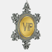Gold Diamond VIP Kerstmis Tin Sneeuwvlok Ornament (Links)