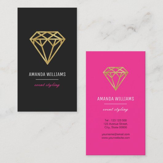 Gold Diamond Visitekaartje (Voorkant / Achterkant)