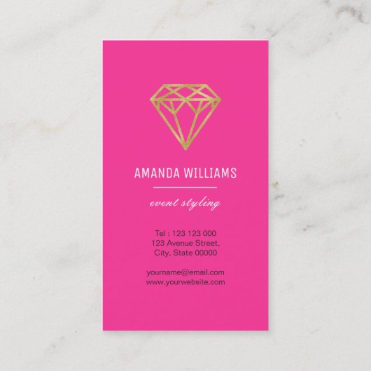 Gold Diamond Visitekaartje (Achterkant)