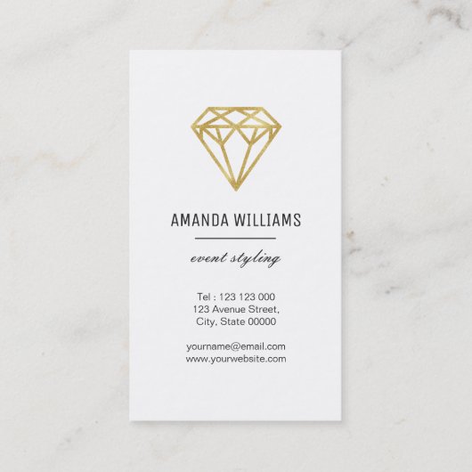 Gold Diamond Visitekaartje (Achterkant)