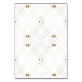 Gold Diamond White Geometric Deco Gatsby Wedding Kaart (Achterkant)