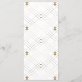 Gold Diamond White Geometric Deco Gatsby Wedding Programmakaart (Achterkant)