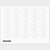 Gold Diamond White Geometric Deco Gatsby Wedding Vierkante Sticker (Vel)