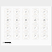 Gold Diamond White Geometric Deco Gatsby Wedding Vierkante Sticker (Vel)