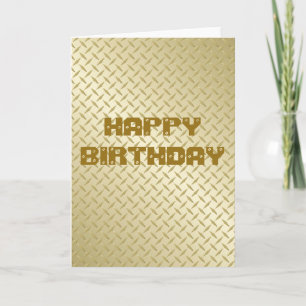 Gold Diamondplate - Birthday-kaart Kaart