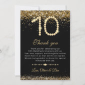 Gold Diamonds 10th Anniversary Thank You Card Kaart (Voorkant)