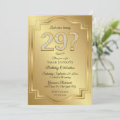 Gold & Diamonds 29e verjaardag Humor Kaart (Staand voorkant)