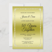 Gold Diamonds 50th Wedding Jubileum Foto Kaart (Achterkant)