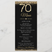 Gold Diamonds 60th Birthday Dinner Flat Menu (Voorkant)