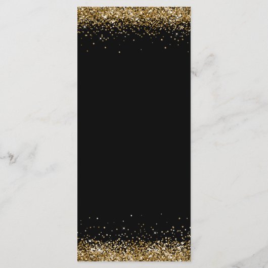 Gold Diamonds 80th Birthday Dinner Flat Menu (Achterkant)