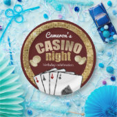 Gold Diamonds Bourgogne Casino Nachtfeest Papieren Bordje (Feest)