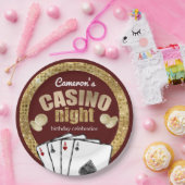 Gold Diamonds Bourgogne Casino Nachtfeest Papieren Bordje (Feest)