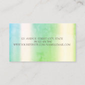 Gold Diamonds Broom Maid Cleaning House Green Visitekaartje (Achterkant)