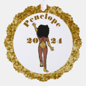 Gold & Diamonds Dancer Ornament Kaart A (Achterkant)