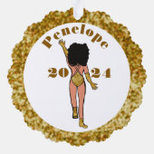 Gold & Diamonds Dancer Ornament Kaart B (Achterkant)