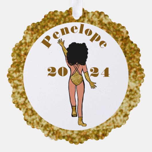 Gold & Diamonds Dancer Ornament Kaart B (Achterkant)