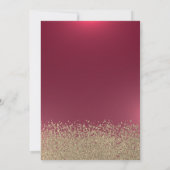 Gold Diamonds, Eiffel Tower Red Quinceanera Kaart (Achterkant)