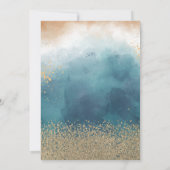 Gold Diamonds, Eiffeltoren Verf SplashQuinceanera Kaart (Achterkant)