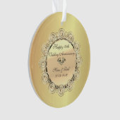 Gold Diamonds Elegant 50th Wedding Jubileum Ornament (voorkant)