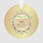 Gold Diamonds Elegant 50th Wedding Jubileum Ornament (voorkant)