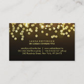 Gold Diamonds - Faux Gold Foil Confetti Black Visitekaartje (Achterkant)