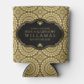 Gold Diamonds Geometric Pattern Weddenschap Design Blikjeskoeler (Voorkant)