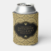 Gold Diamonds Geometric Pattern Weddenschap Design Blikjeskoeler (Blikje Achterkant)