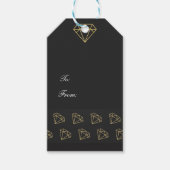 Gold Diamonds Glamor Modern Gift Label Cadeaulabel (Voorkant)