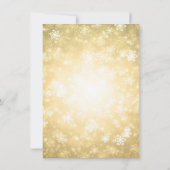Gold Diamonds Glitter Ribbon-kerstavond Kaart (Achterkant)