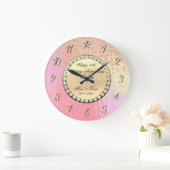 Gold Diamonds Holographic 25th Wedding Jubileum Grote Klok (Huis)