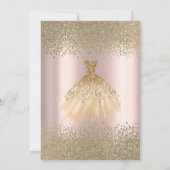 Gold Diamonds Jurk Roos Goud Vrijgezellenfeest Kaart (Achterkant)