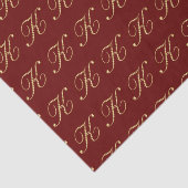 Gold Diamonds Letter K Monogram naadloos patroon Tissuepapier (Detail)