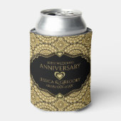 Gold Diamonds Pattern 50e bruiloft Jubileum Blikjeskoeler (Blikje Voorkant)
