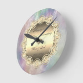 Gold Diamonds Pearl Opal 50th Wedding Jubileum Ronde Klok (Hoek)