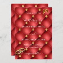 Gold Diamonds Red Tifted Luxury Wedding