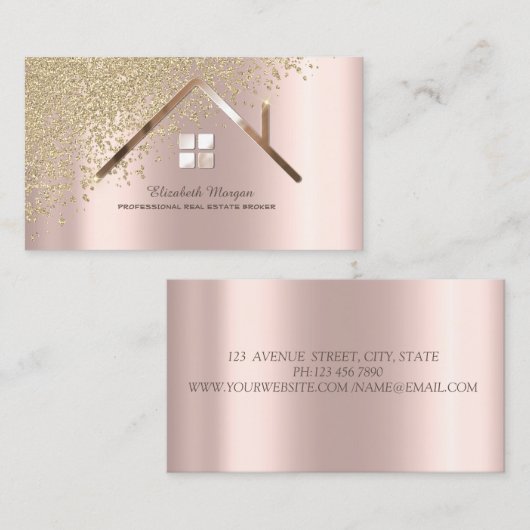 Gold Diamonds Roos Gold Real Estate Agent Visitekaartje (Voorkant / Achterkant)