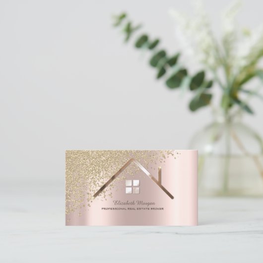 Gold Diamonds Roos Gold Real Estate Agent Visitekaartje (Staand voorkant)