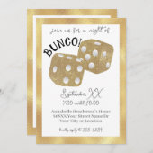 Gold Dice Bunco nacht Kaart (Voorkant / Achterkant)