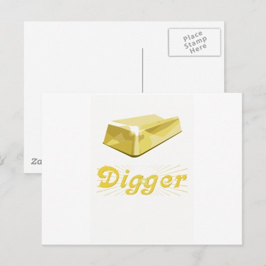 Gold Digger Briefkaart (Voorkant / Achterkant)