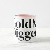 Gold Digger funny coffee mug with pink accents Mok (Midden)