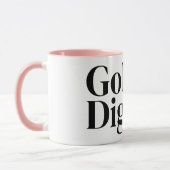 Gold Digger funny coffee mug with pink accents Mok (Links)