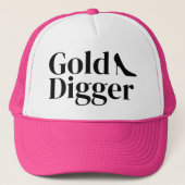 Gold Digger funny pink trucker hat for women Trucker Pet (Voorkant)