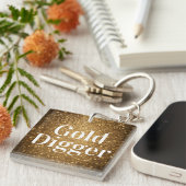 Gold Digger keychain gift (Voorkant Rechts)